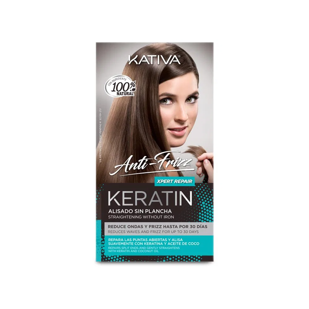 Средство KATIVA Keratin Antifrizz Alisado Sin Plancha для выпрямления волос, 30 слайдов Kativa — фото 2