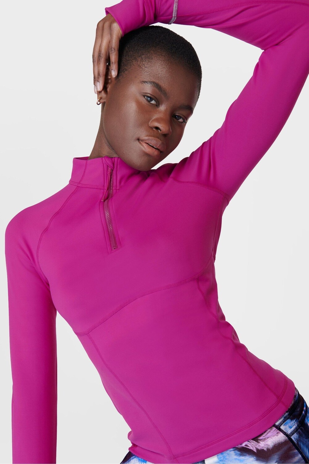 

Толстовка Pro с короткой молнией для бега Sweaty Betty, фиолетовый