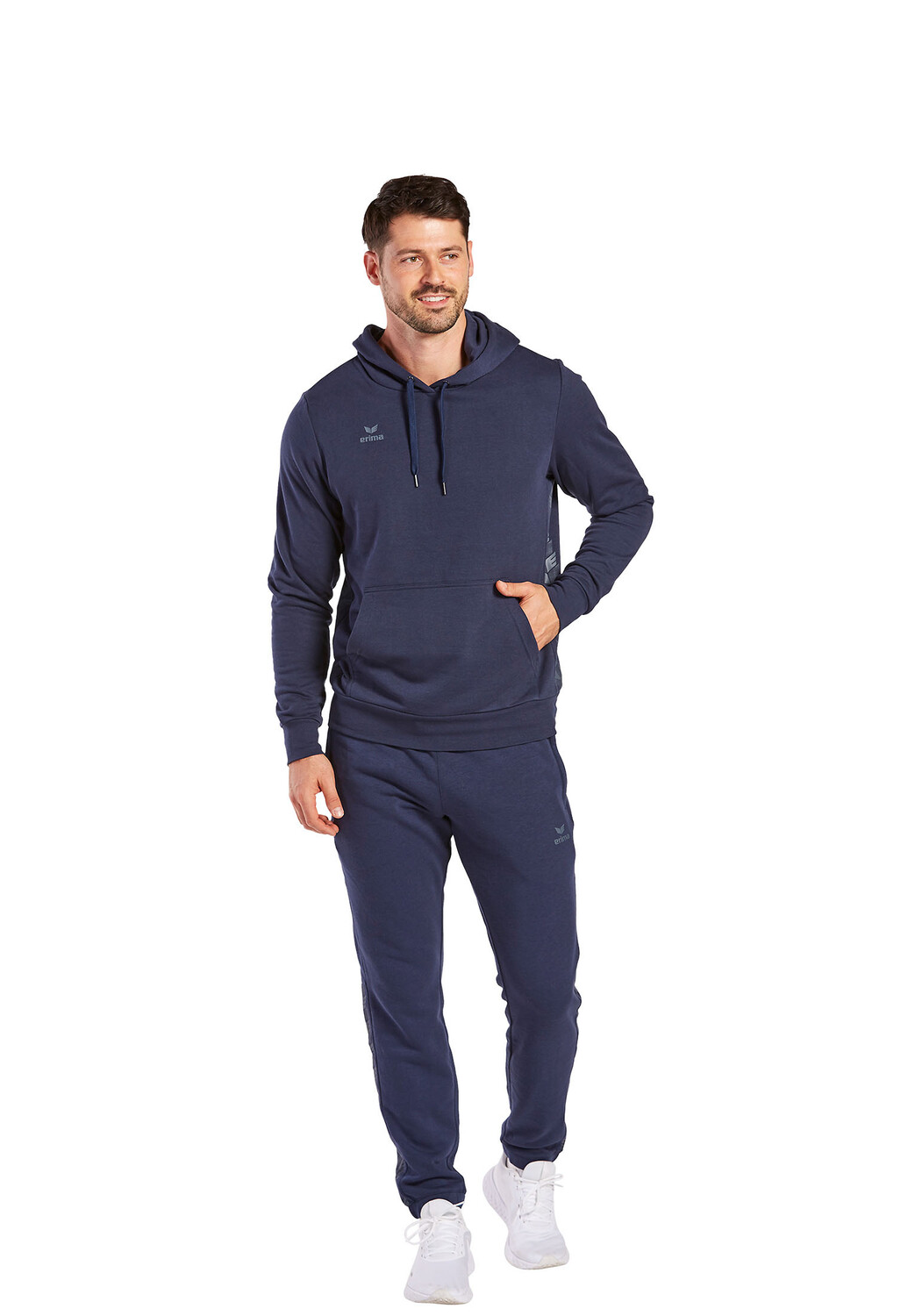 Толстовка erima Essential Team Kapuzensweat, цвет new navy/slate grey — фото 3
