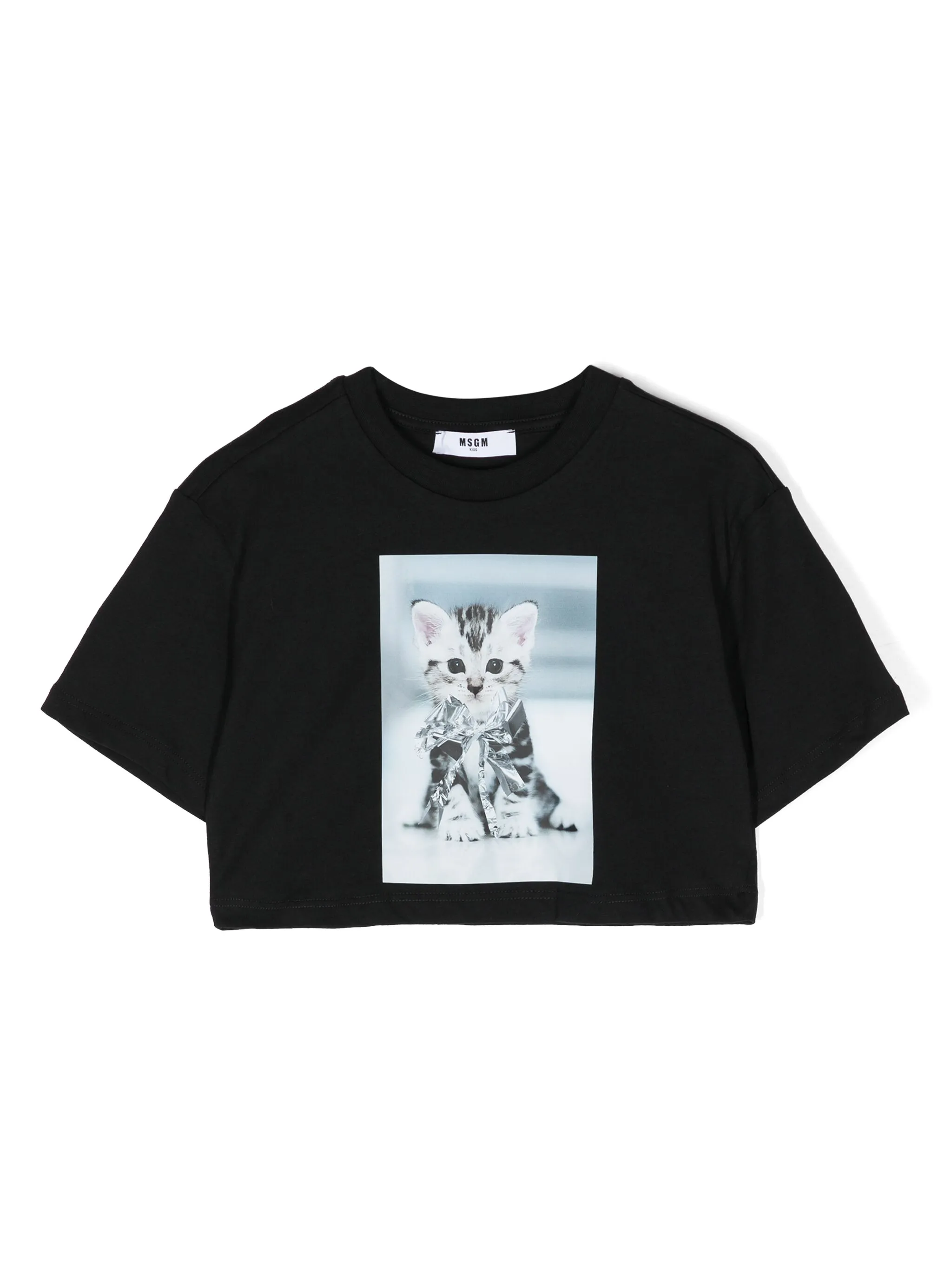 

Футболка с графичным принтом Msgm Kids, черный