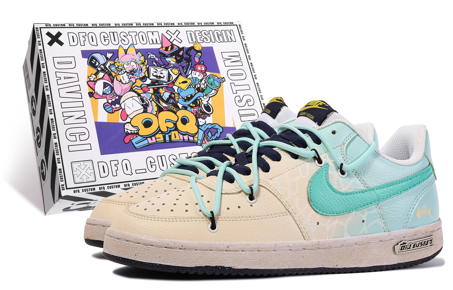 

Кроссовки Nike Court Vision 1, мятный/бежевый