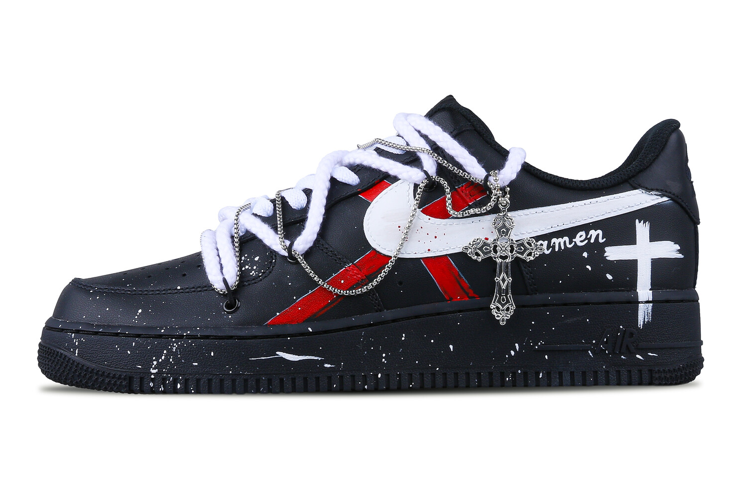 

Кроссовки Nike Air Force 1 Skateboard Shoes Women's Low-Top Black, Черный, Кроссовки Nike Air Force 1 Skateboard Shoes Women's Low-Top Black