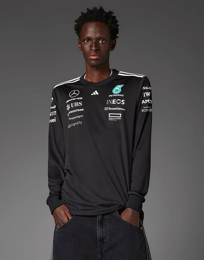 

Джерси с длинным рукавом для водителя Mercedes F1 от adidas Performance черного цвета