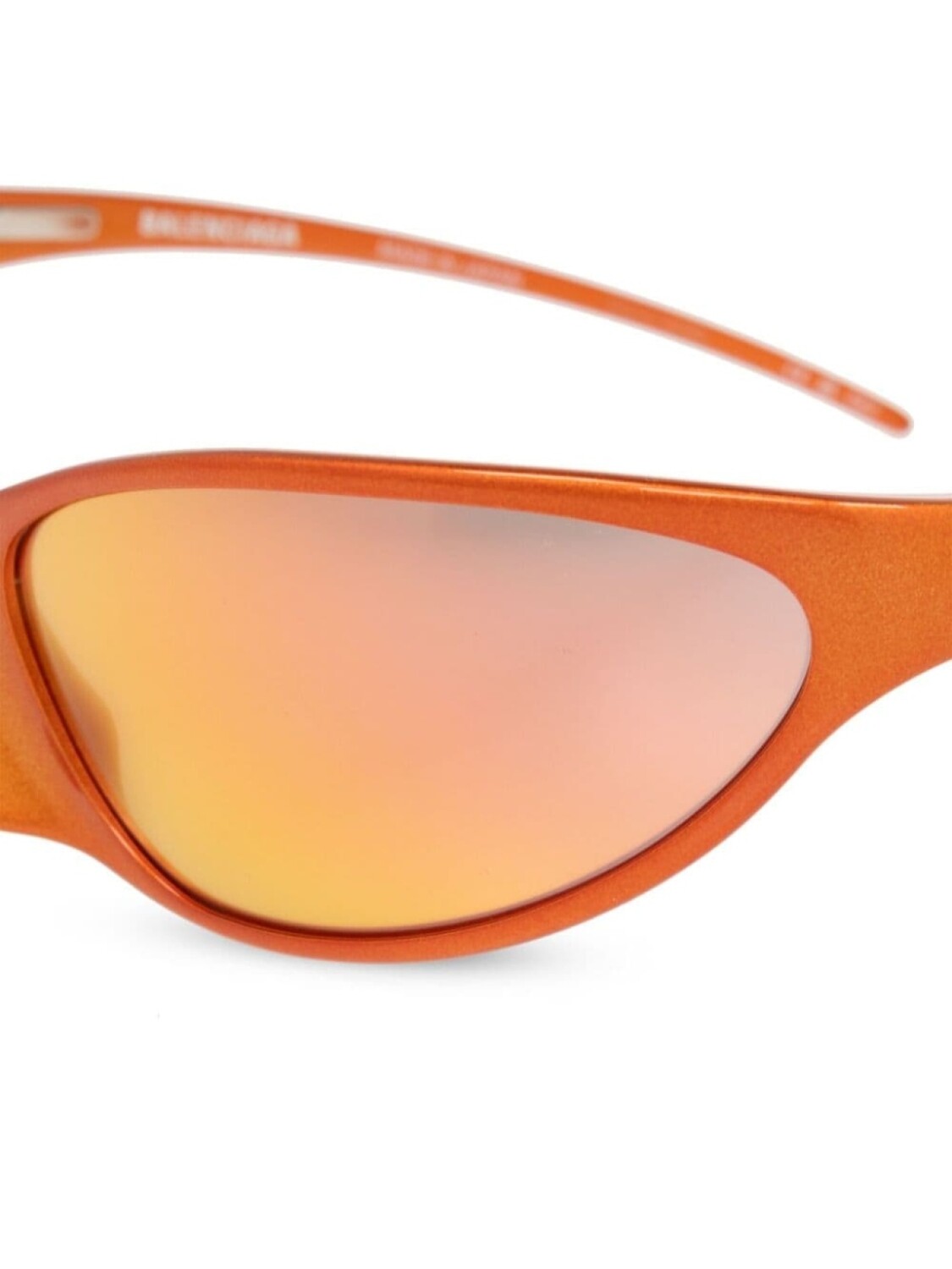 Balenciaga Eyewear солнцезащитные очки «кошачий глаз» 4G с зеркальными линзами, оранжевый — фото 3