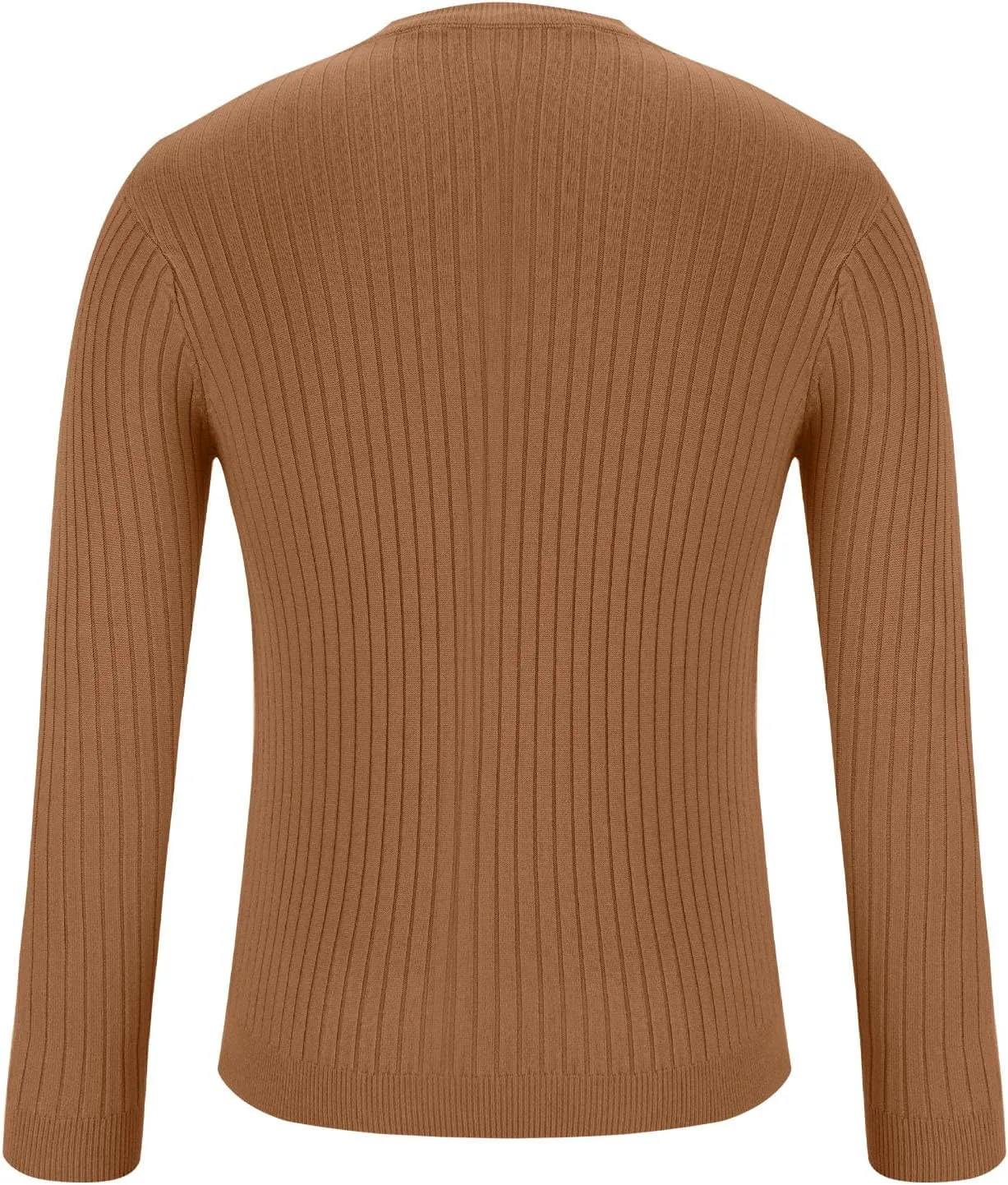 Мужской свитер с круглым вырезом Basic Slim Fit легкий вязаный пуловер — фото 4