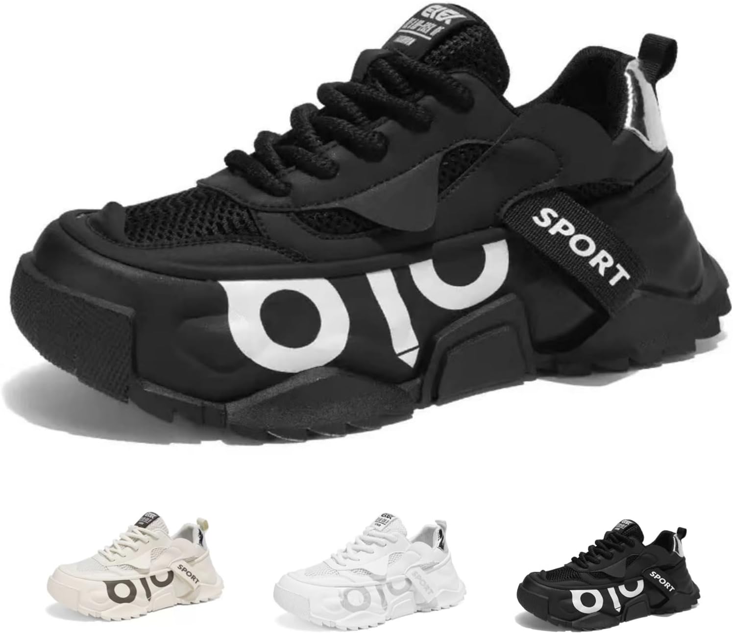 

Мужские модные массивные кроссовки на платформе MACEFIL, удобные, дышащие, с противоскользящей подошвой, для улицы и спорта, черный