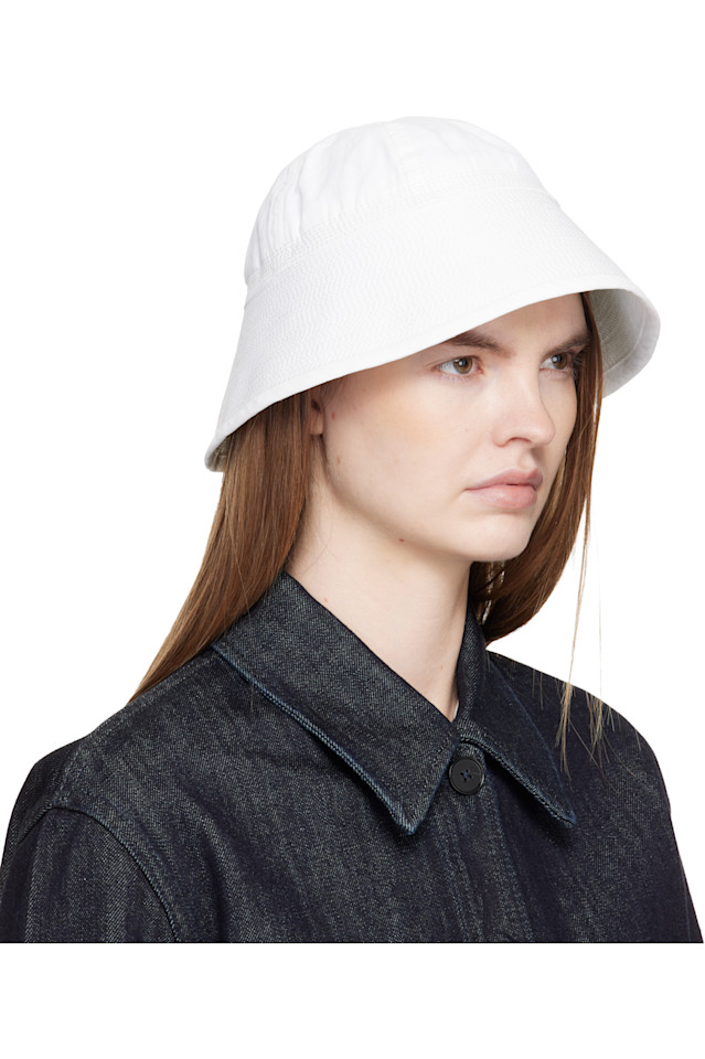Jil Sander Панама из льна цвета слоновой кости — фото 2
