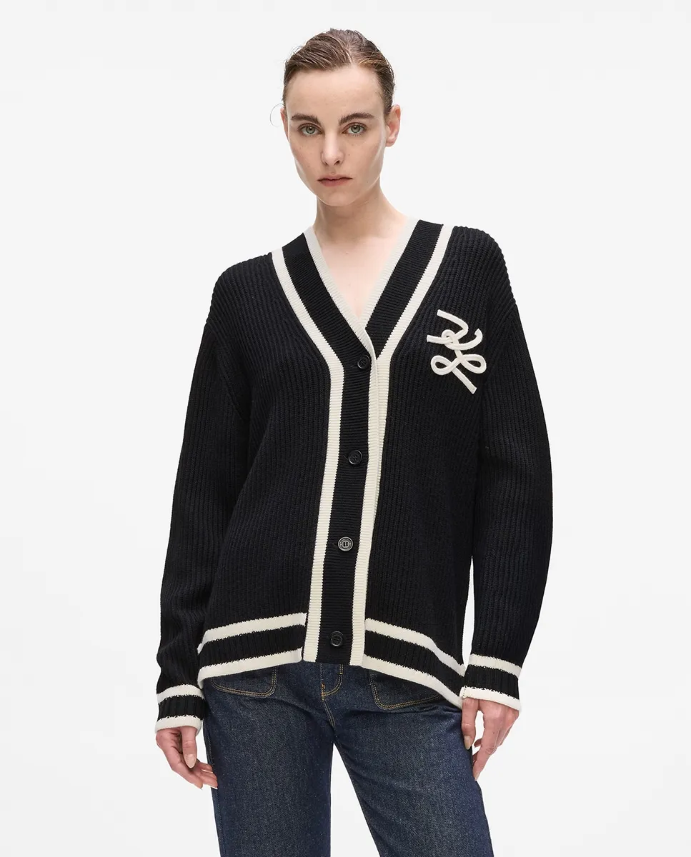 

Кардиган с фактурной вязкой Autograph Карл Лагерфельд Karl Lagerfeld, черный