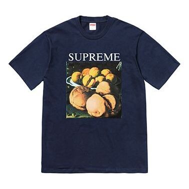 

Футболка fw18 still life tee navy printing short sleeve navy blue Supreme, синий