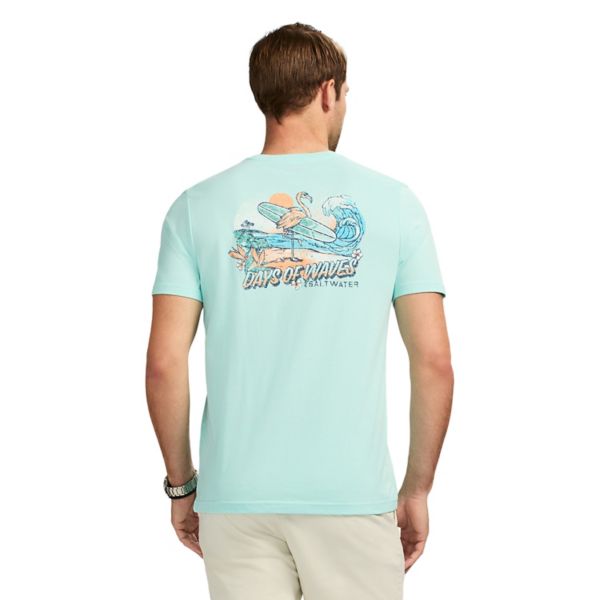 

Мужская футболка с принтом Saltwater Soft Wash с коротким рукавом Izod, цвет days of waves