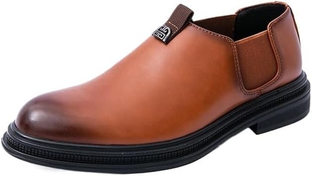 

Мужские классические оксфорды, на подскоке, деловые кожаные оксфорды, для вождения, комфортные, для вечеринок и свадеб Zestrelax, коричневый