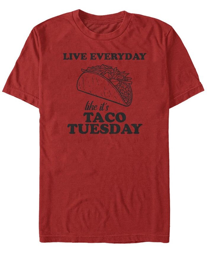 

Мужская футболка Taco Tuesday с коротким рукавом и круглым вырезом Fifth Sun, красный