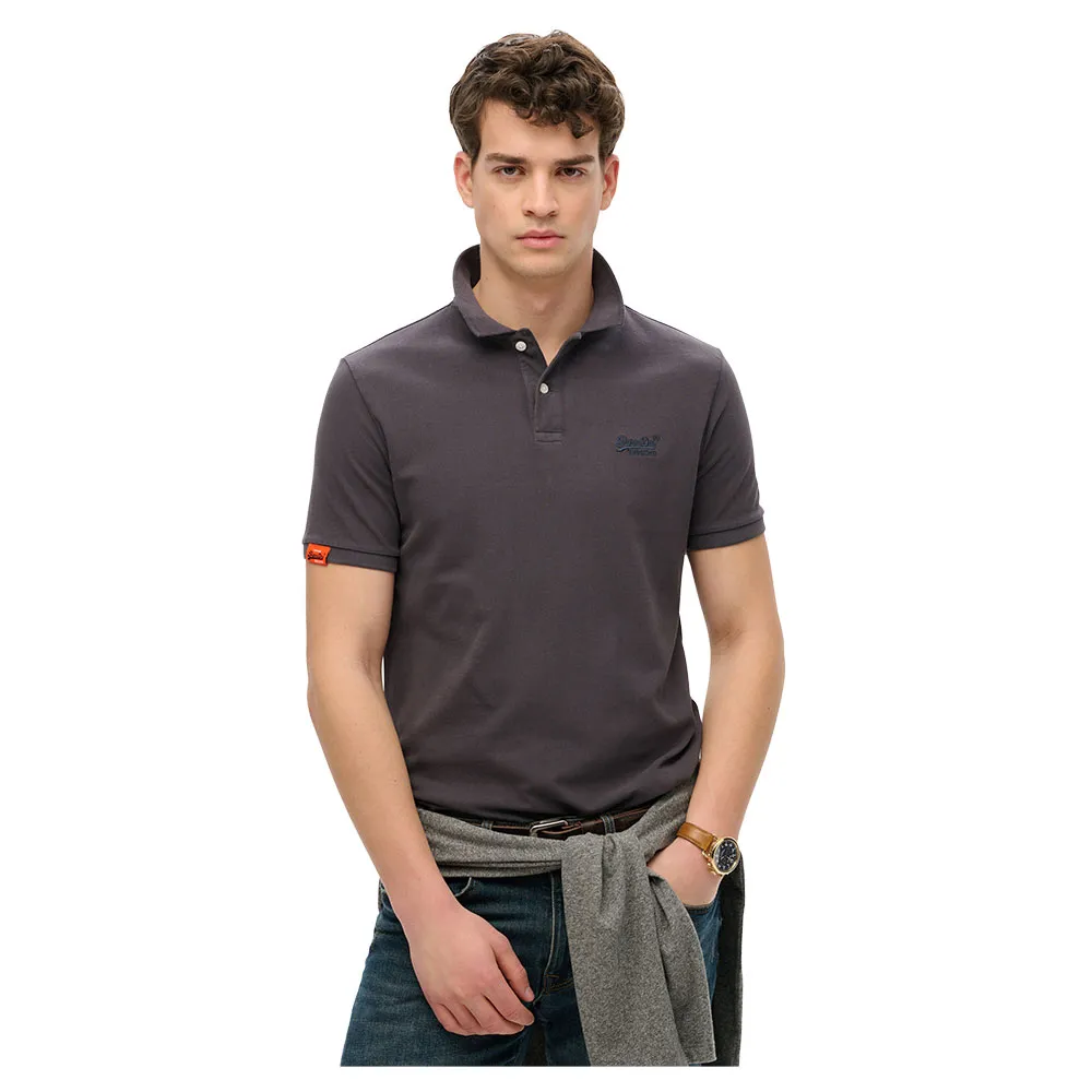 

Поло с коротким рукавом Superdry Vint Destroy, серый
