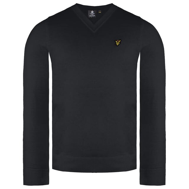 

Мужской свитер для гольфа из шерсти мериноса Lyle & Scott, черный