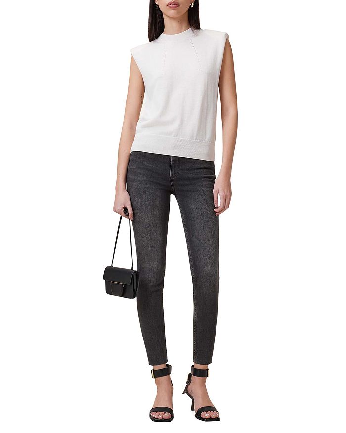 Джинсы-скинни Miller Push Up High Rise Ankle в выцветшем черном цвете ALLSAINTS, черный — фото 2
