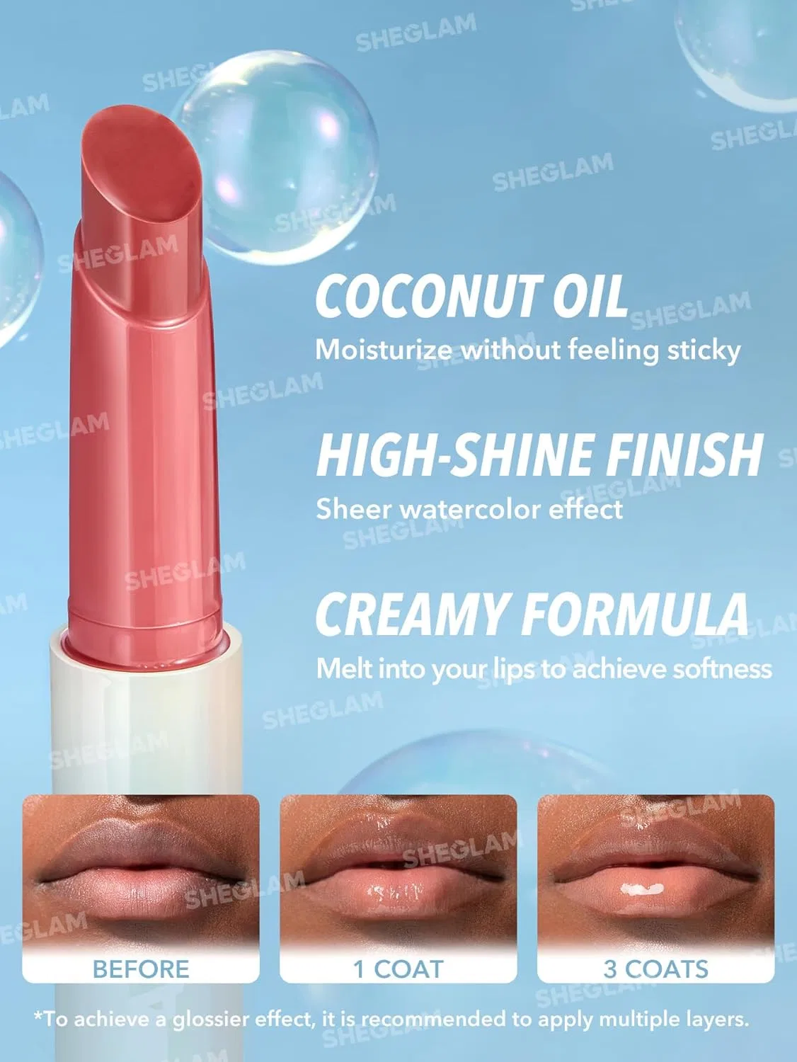 Блеск для губ SHEGLAM Perfect Plump с маслом кокоса, оттенок Mahogany Magic — фото 4