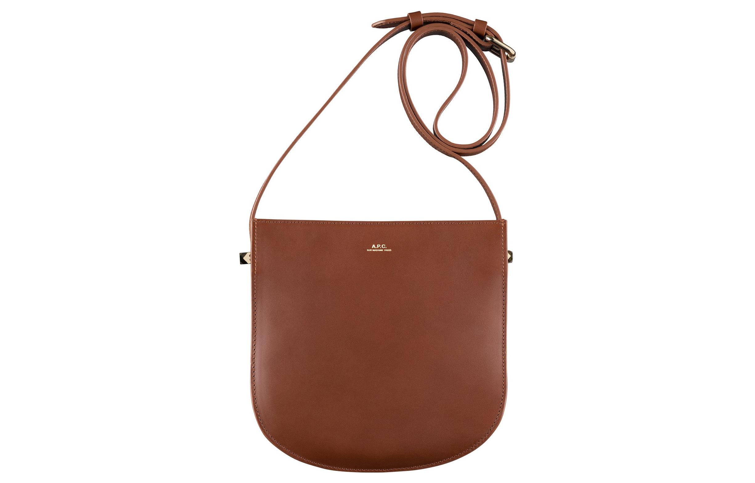 

A.P.C Сумка через плечо из гладкой кожи, женская, коричневого цвета
