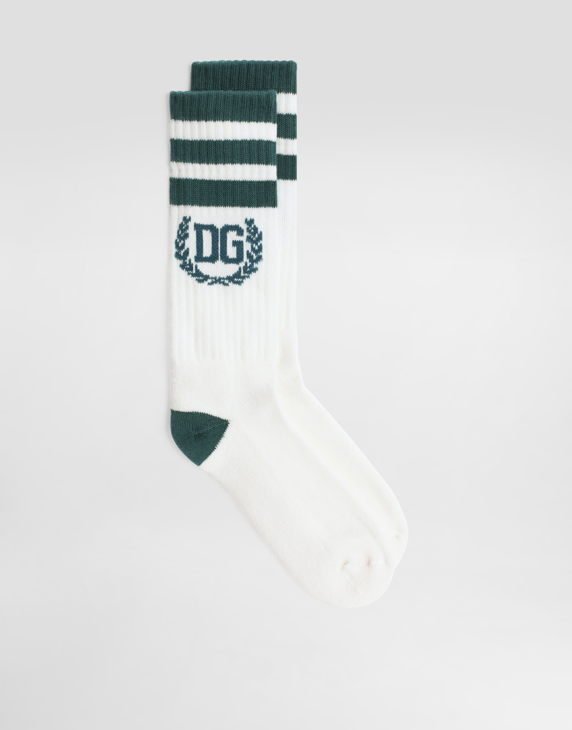 

Короткие ребристые хлопковые носки DOLCE & GABBANA, мультиколор