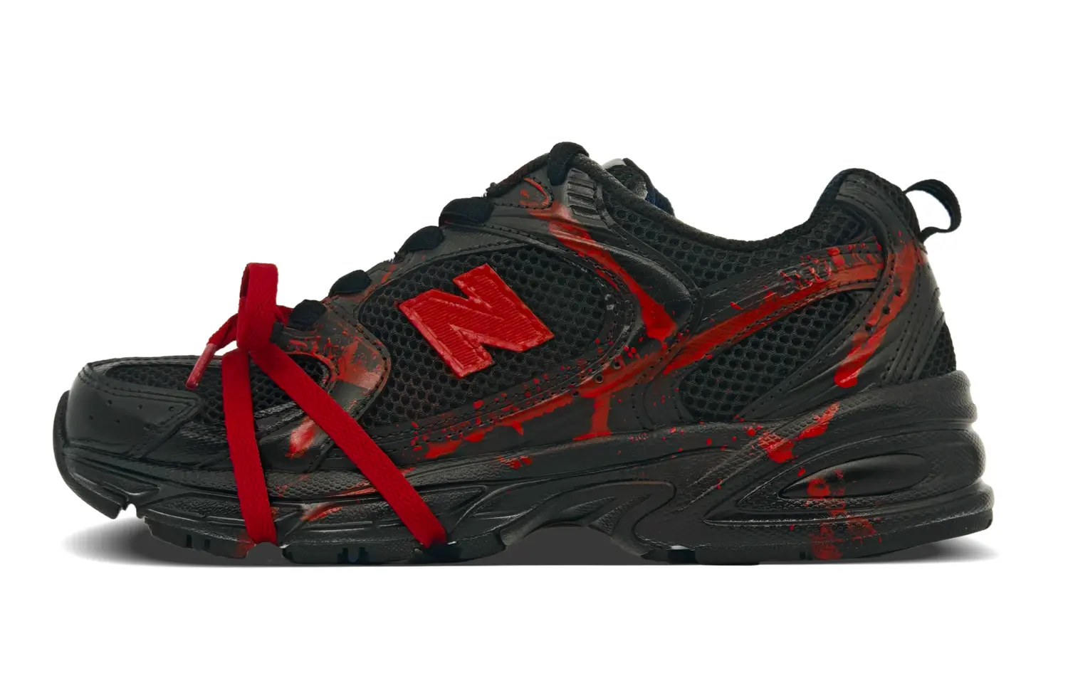 

Кроссовки NB 530 унисекс с низким верхом, черный/красный New Balance