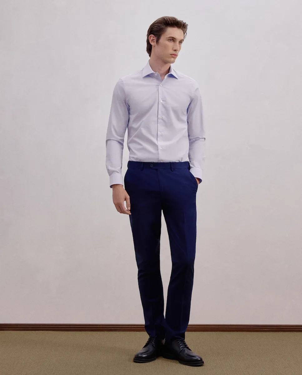 

Мужские элегантные брюки с узким кроем и эластичным поясом Dustin, синий