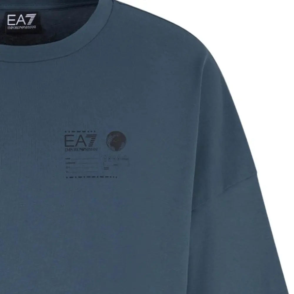 EMPORIO ARMANI Футболка EA7 мужская Slate Gray Blue — фото 4