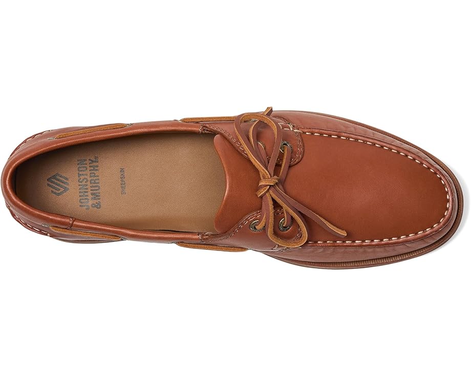 Мужские ботинки лодочники Johnston & Murphy Monaco 2-Eye, Tan Sheepskin — фото 2