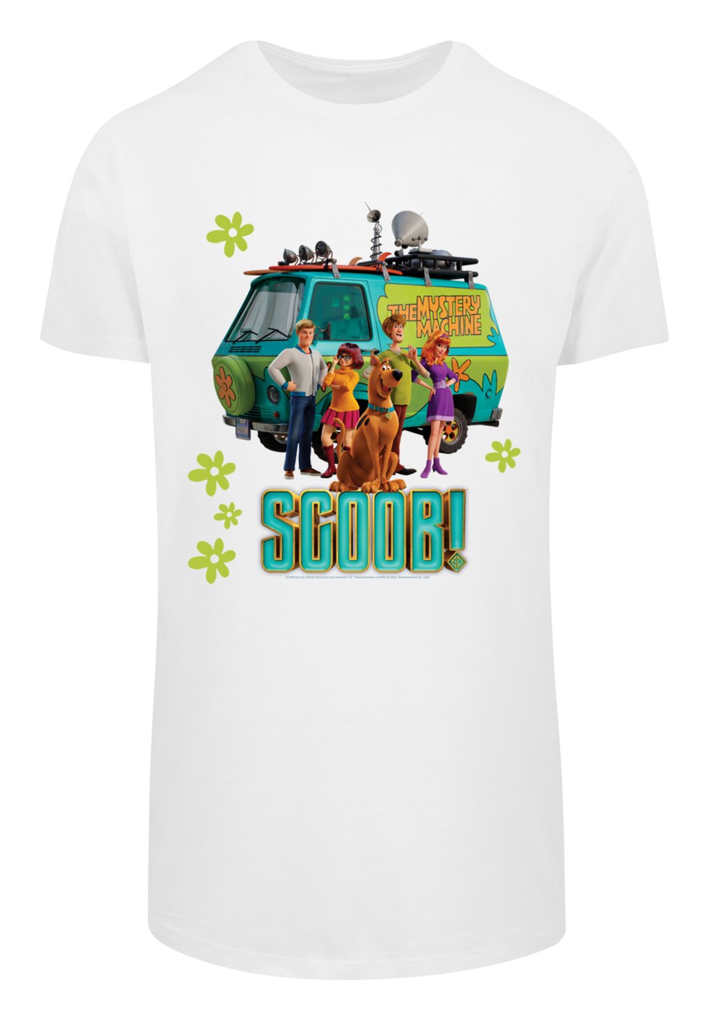 

Футболка с принтом LONG CUT 'SCOOBY DOO MYSTERY INC GROUP' F4NT4STIC, белый
