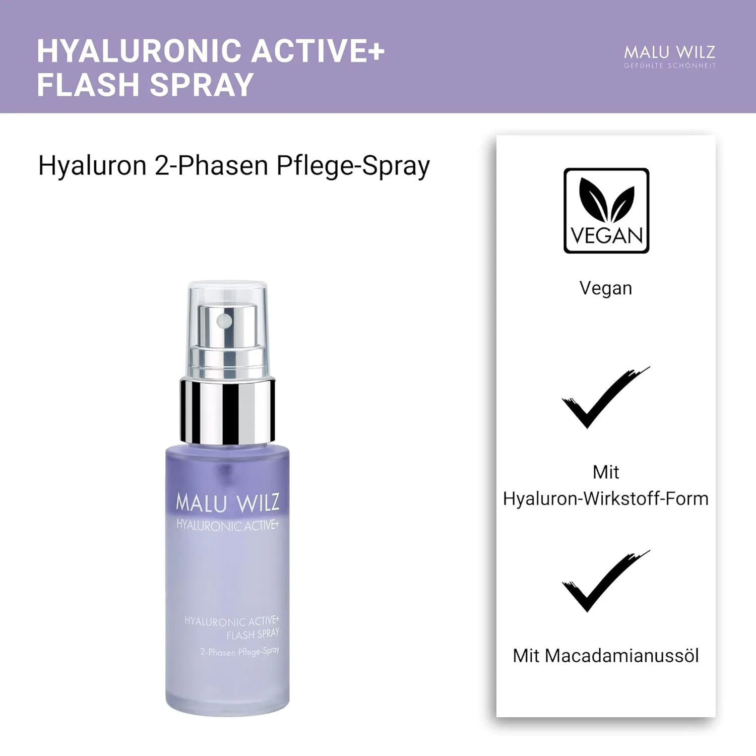 Спрей для лица «Hyaluronic Active+ Flash Spray» от Malu Wilz Kosmetik Malu Wilz — фото 3