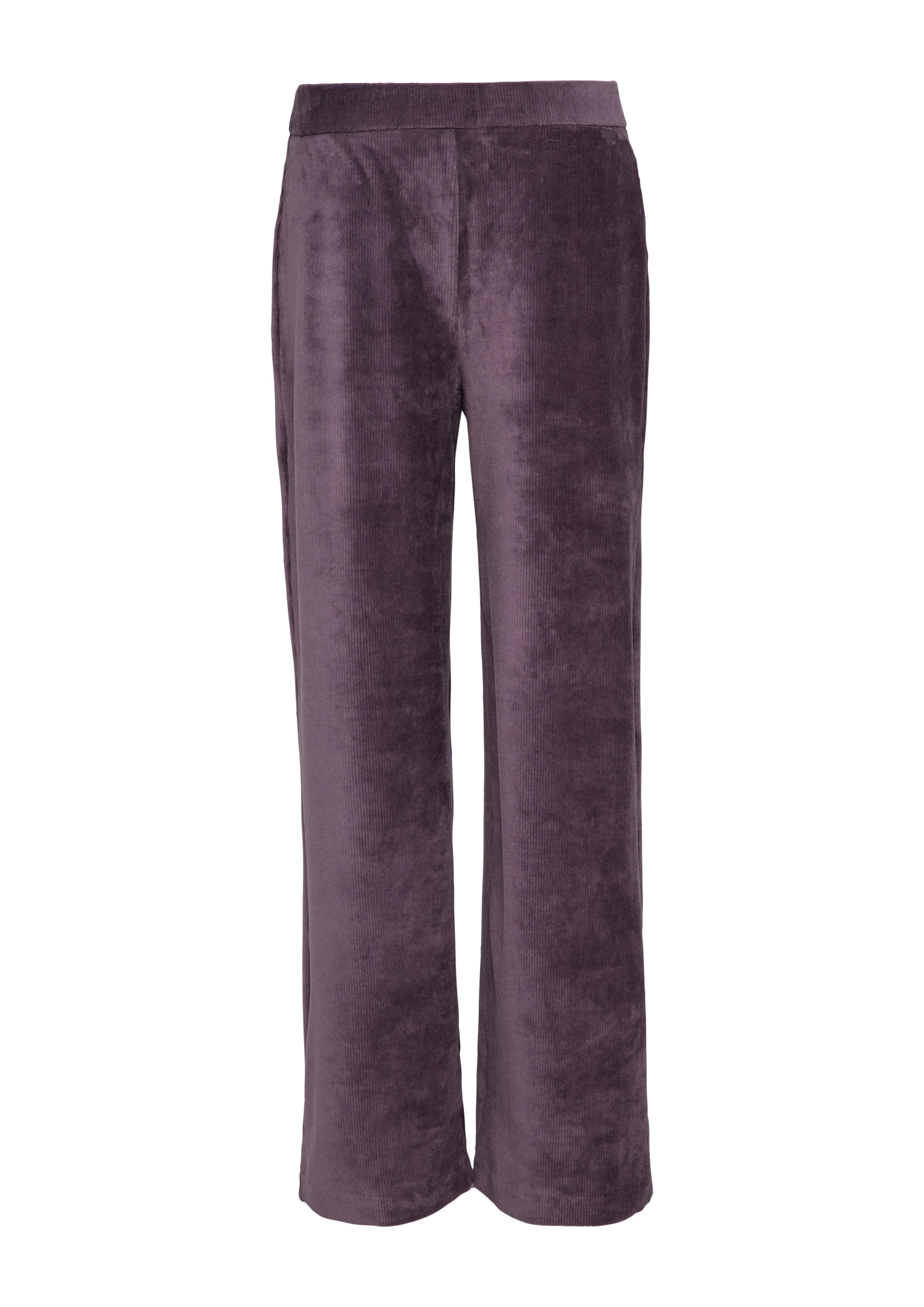 

QS Широкие брюки в цвете баклажан