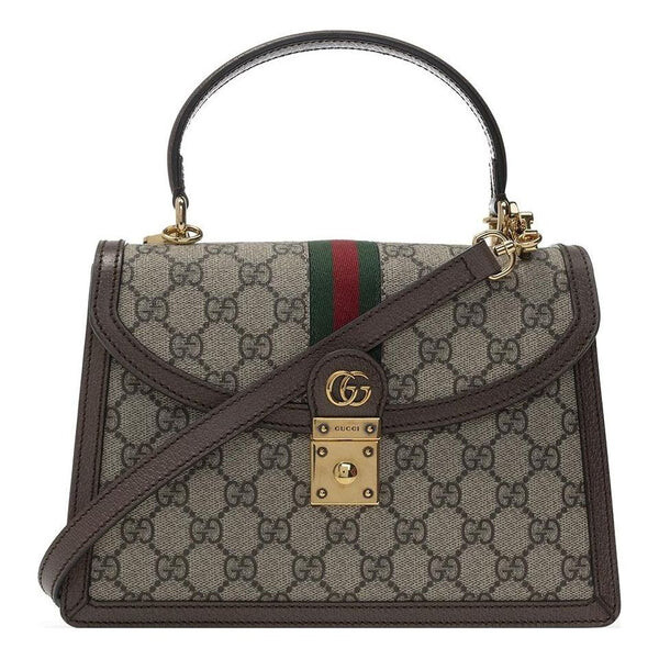 

Сумка canvas ophidia series gg single-shoulder bag small creamy/brown Gucci, бежевый
