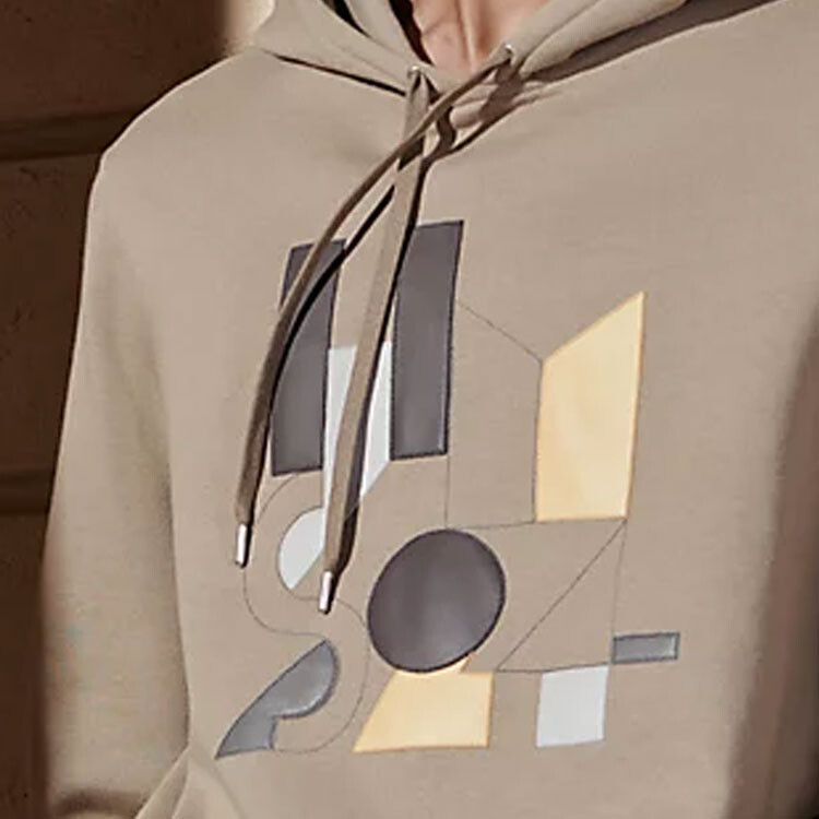 Толстовка мужская песочно-желтая Hermes, желтый — фото 4
