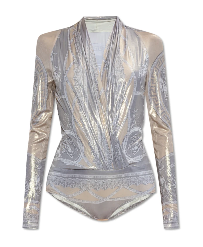 

Боди с глубоким декольте. Versace, серый