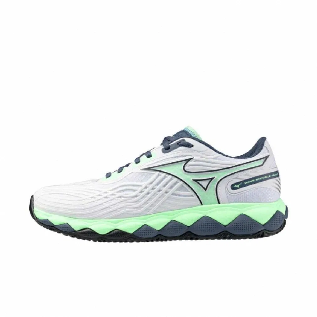 Теннисные кроссовки «Wave Enforce Tour 2» от Mizuno, White X Emerald Green