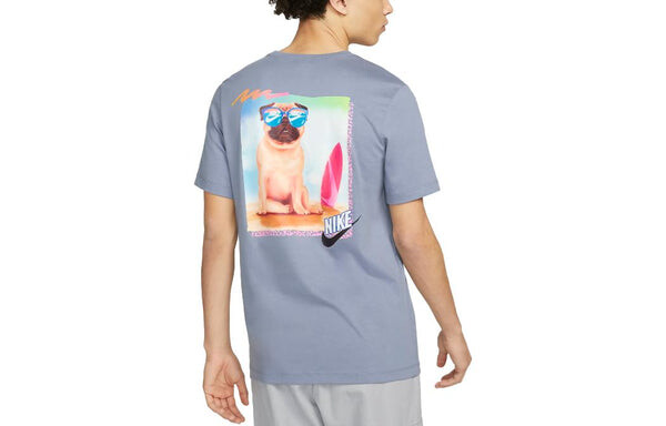 Футболка Nike Pug Logo T-Shirt 'Blue', синий — фото 4