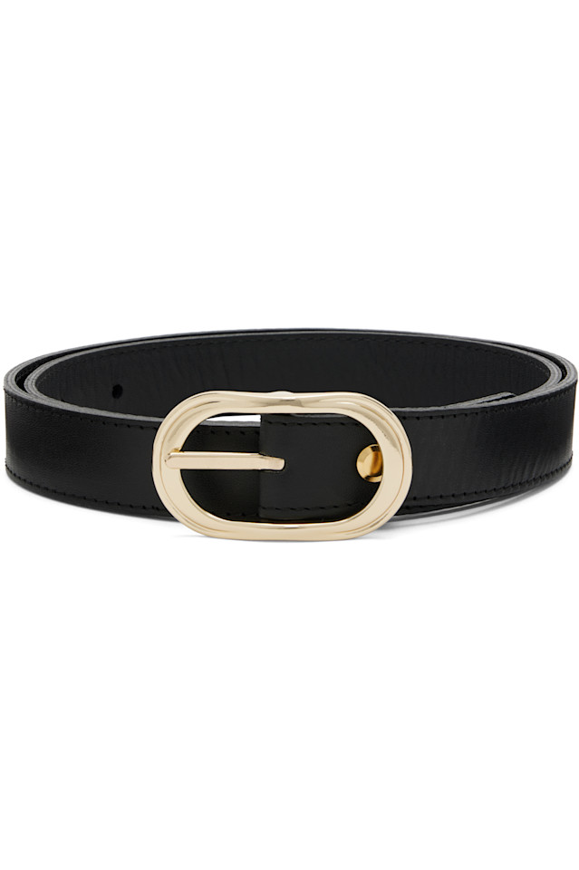 

Ernest W. Baker Черный кожаный ремень с пряжкой