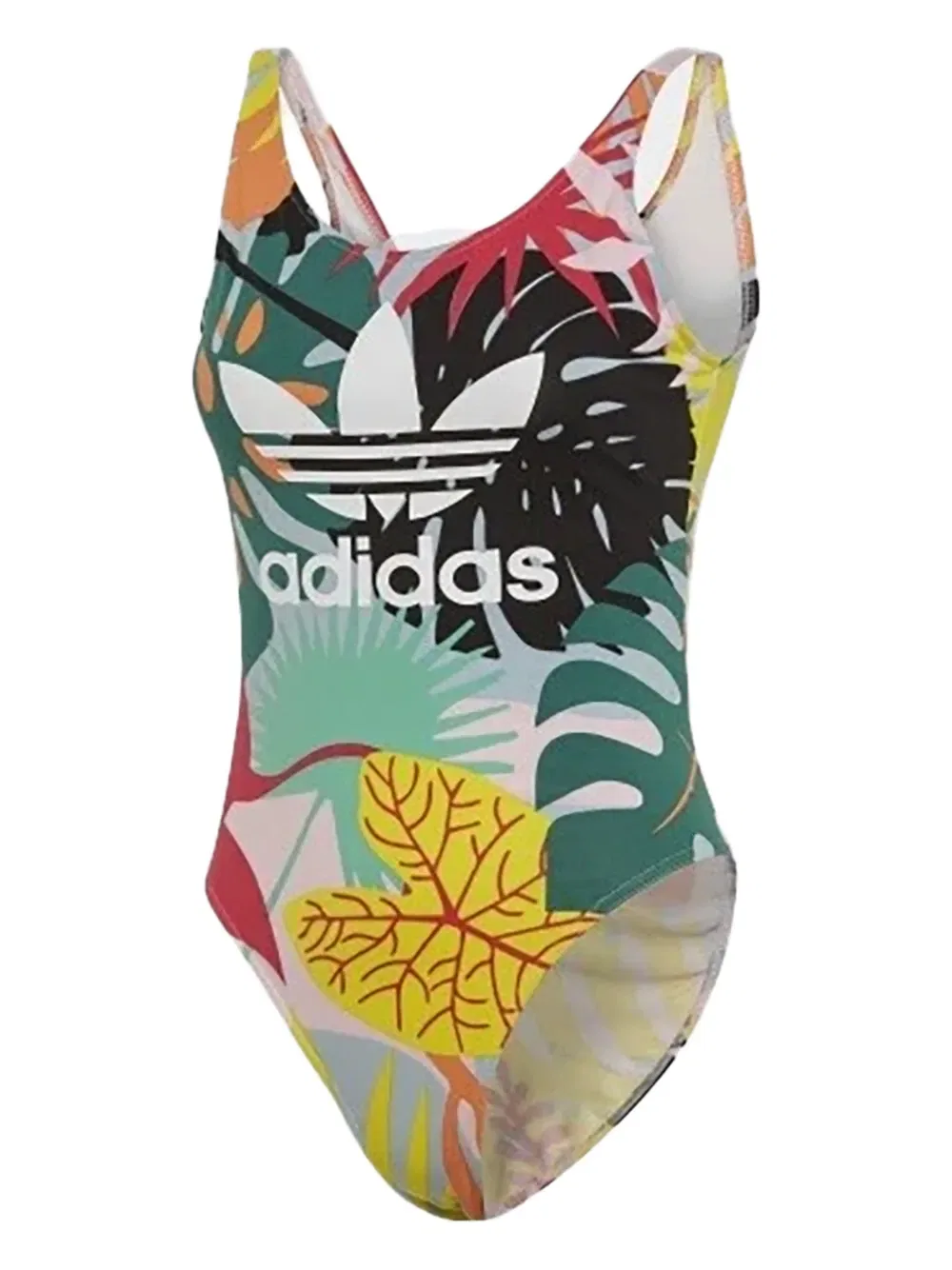 Боди с принтом «Тропический стилист» Adidas, белый