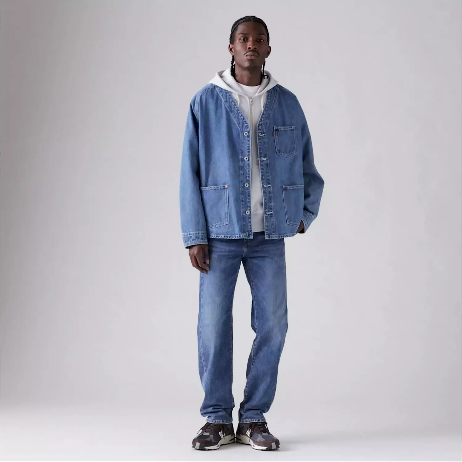Настоящие мягкие мужские джинсы стандартного кроя 505 Levi's, черный — фото 4