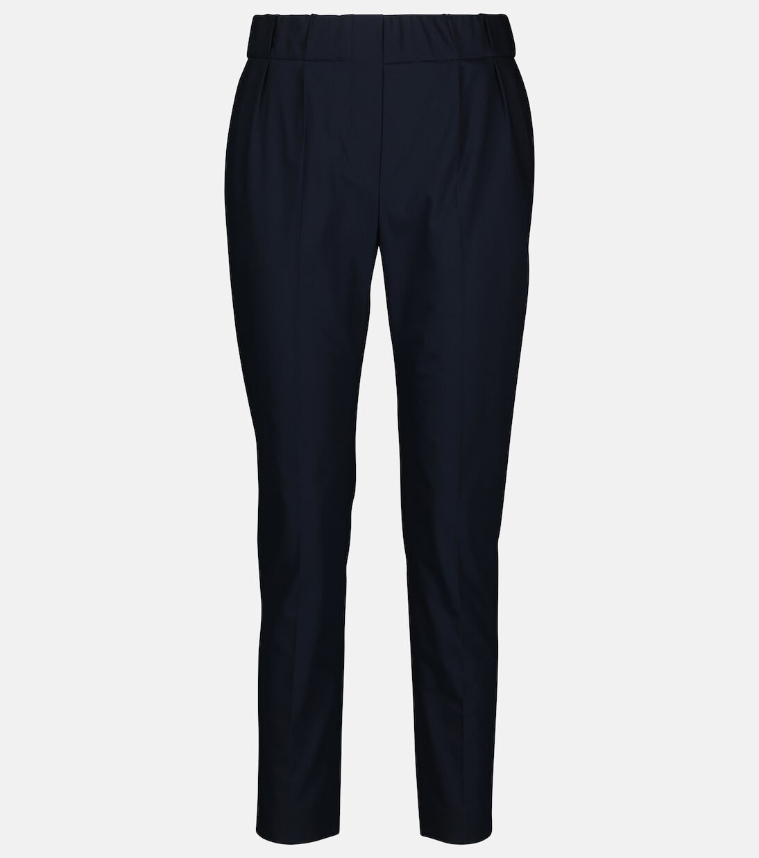

Зауженные брюки из смесового хлопка Brunello Cucinelli, красный
