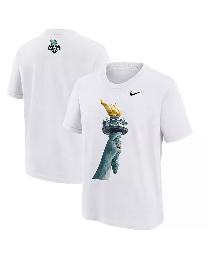 

Футболка Big Boys and Girls White New York Liberty 2024 WNBA Finals Champions Ring Parade Outerstuff