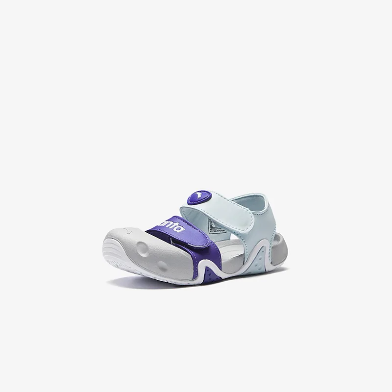Antakids Synthetic Leather Lightweight Cushioning Breathable Anti Kick Low top Toddler Shoes Blue Purple Gray — фото 3