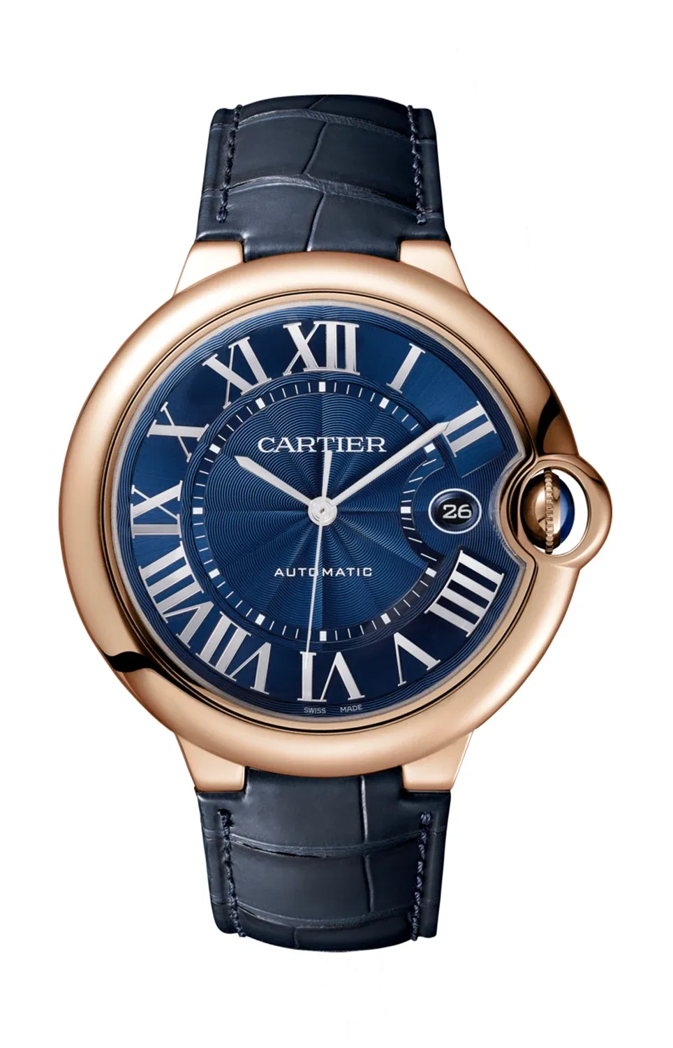 BALLON BLEU DE CARTIER 42 ММ, РОЗОВОЕ ЗОЛОТО, КОЖА - WGBB0036, золотой