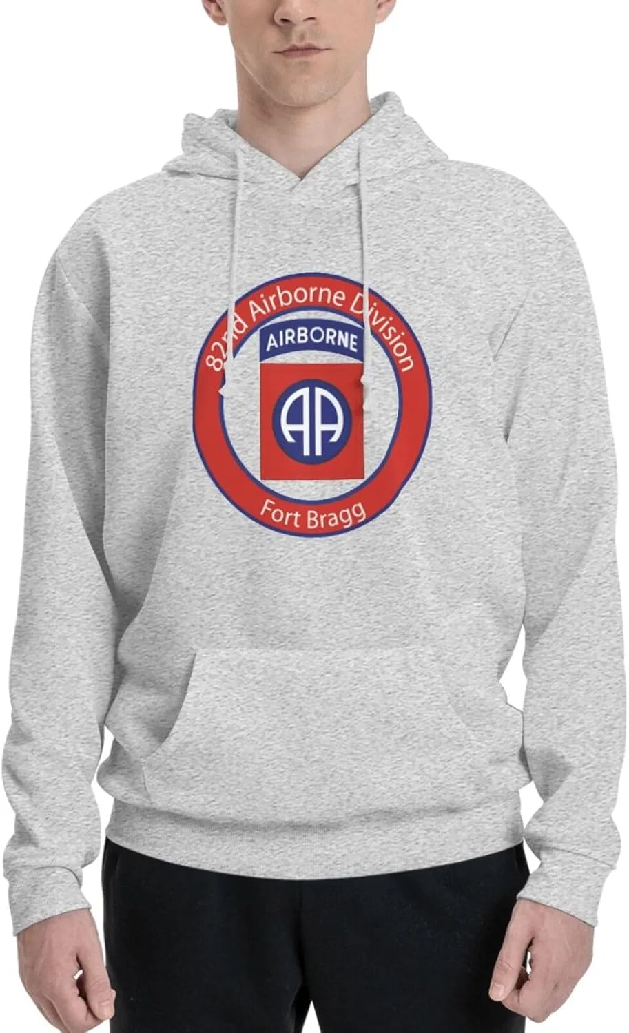 Свитшот мужской 82nd Airborne Division Fort с капюшоном и карманом Generic, серый