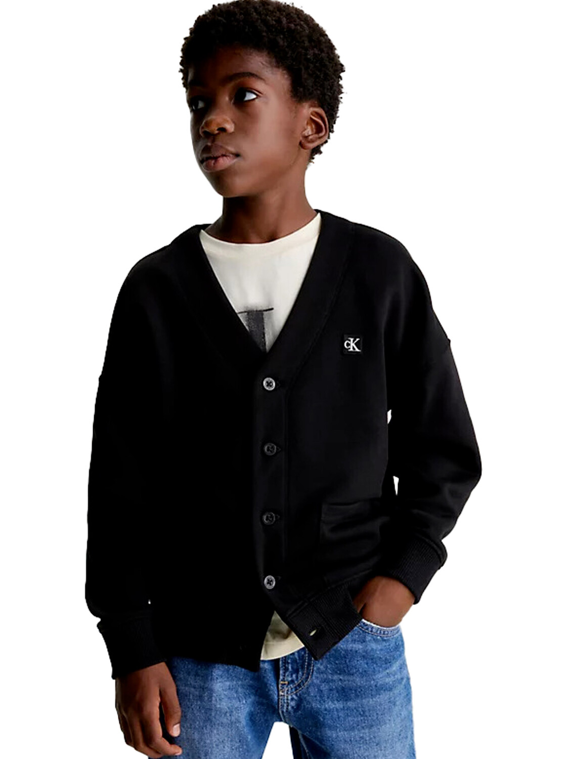 

Кардиган cardigan in spugna relaxed Calvin Klein, черный