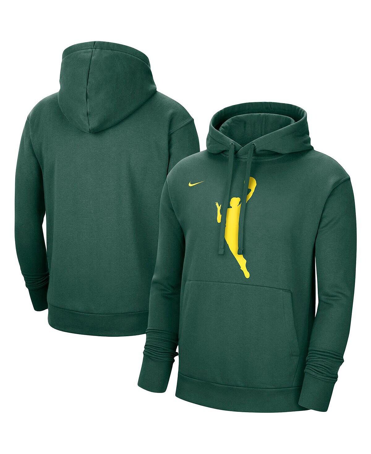 

Мужская и женская толстовка с капюшоном Hunter Green WNBA Logo Woman Team 13 Nike