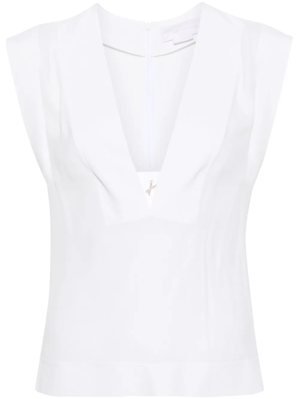 

Топ без рукавов с логотипом Genny, белый