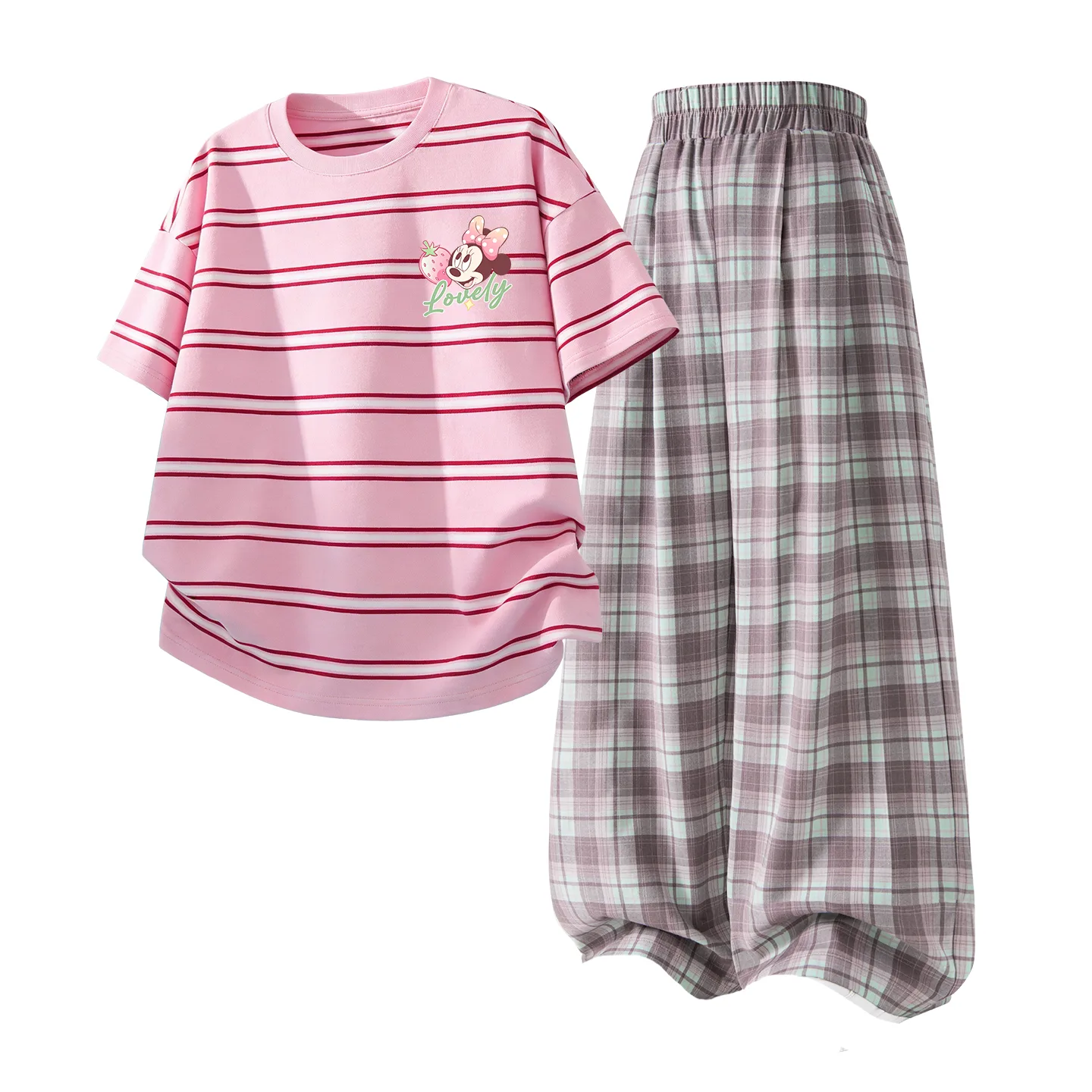 Детский спортивный комплект Casual Sportswear из 2 предметов Disney, Di Fresh Berry K Brown+Solid Pink
