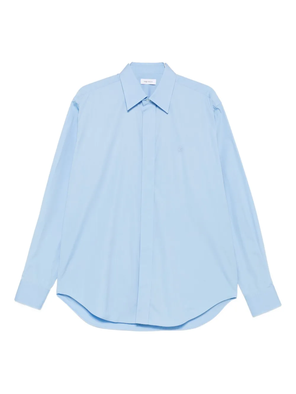 

Хлопковая рубашка с длинными рукавами Alexander McQueen, синий