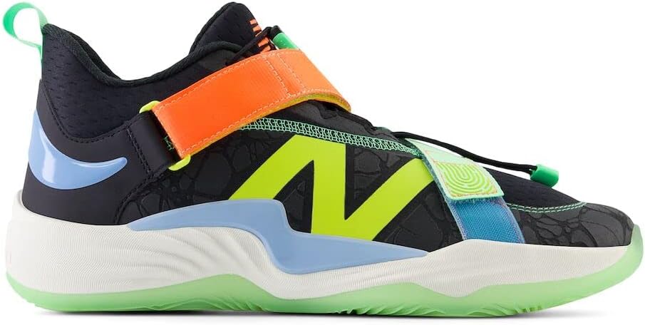 Кроссовки New Balance Unisex-Adult FuelCell Lindor V2 TurfBaseball, Black/Neon Dragonfly/Electric Jade — фото 2