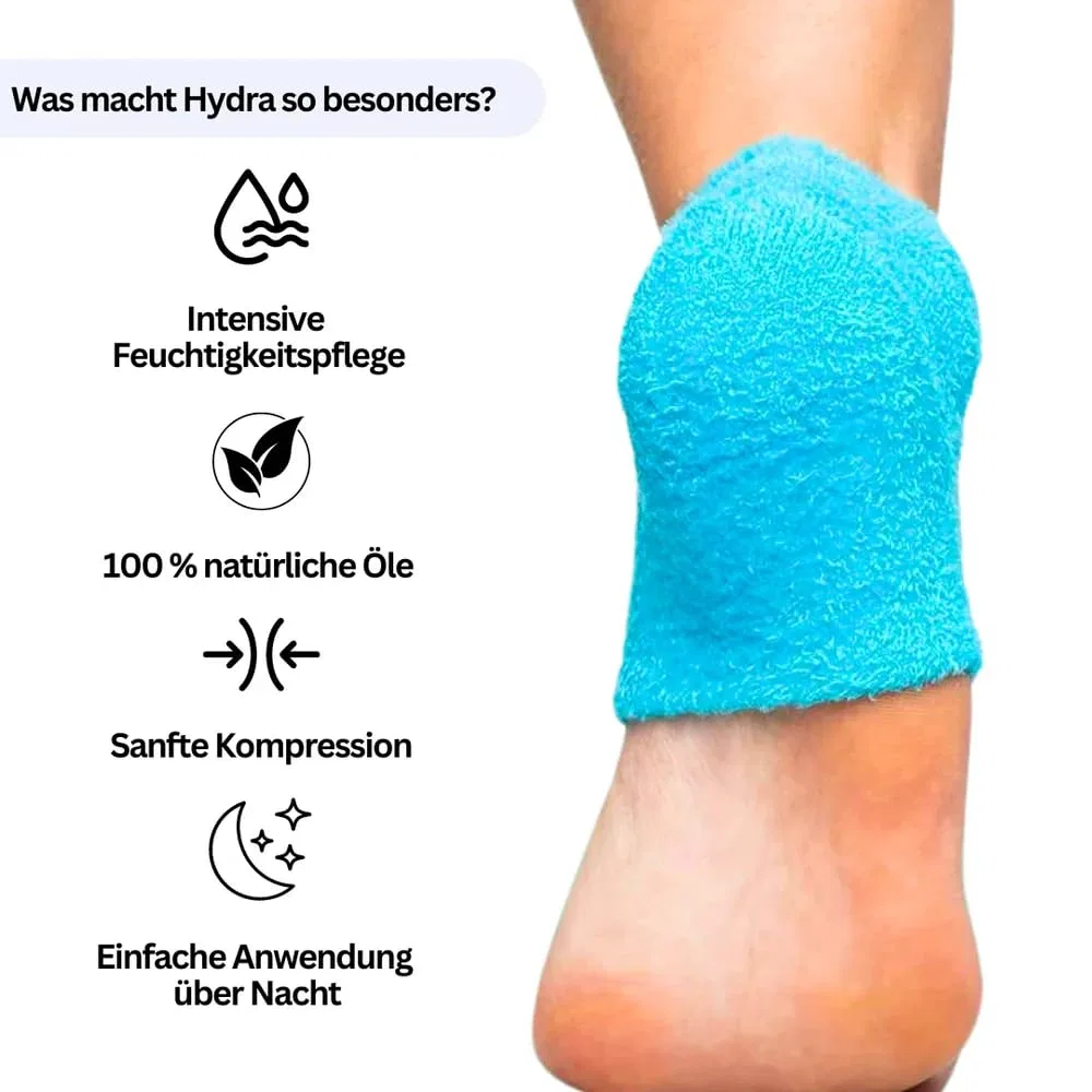 Носки для увлажнения пяток «Hydra Heel Socks» от Nuwelo, 2 пары (+ 2 пары в подарок) Swzec, 2 Pairs + 2 Pairs Free