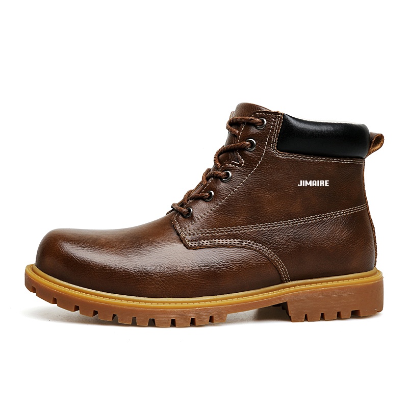 

King Jinmai Коричневые мужские ботинки Crew Martin, цвет Brown